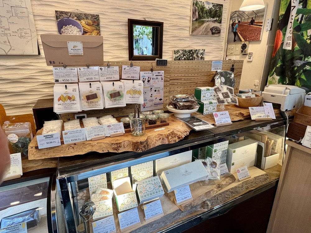 約9平方メートルの小さなチョコレート店