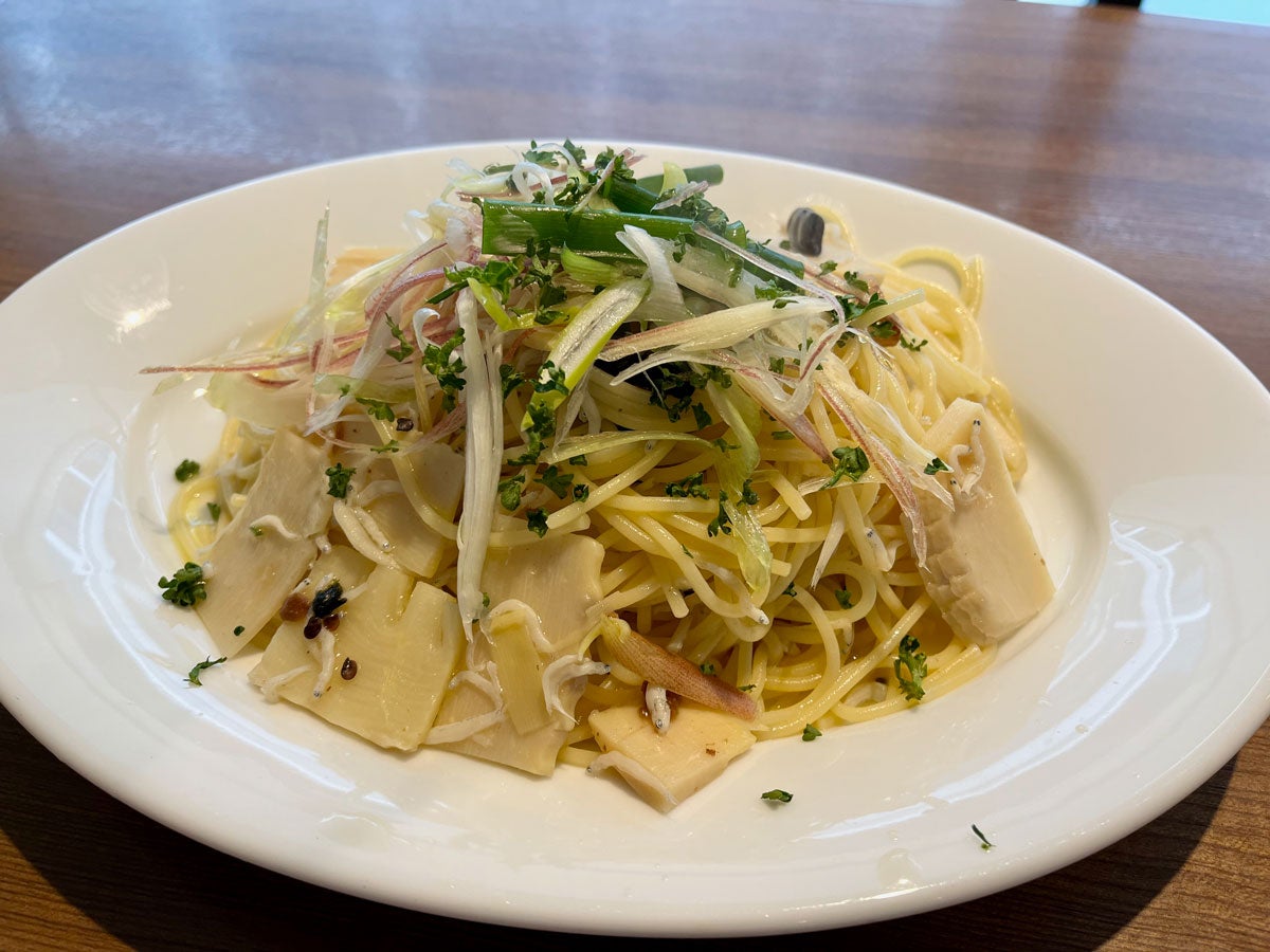 「たけのことしらすのペペロンチーノ」